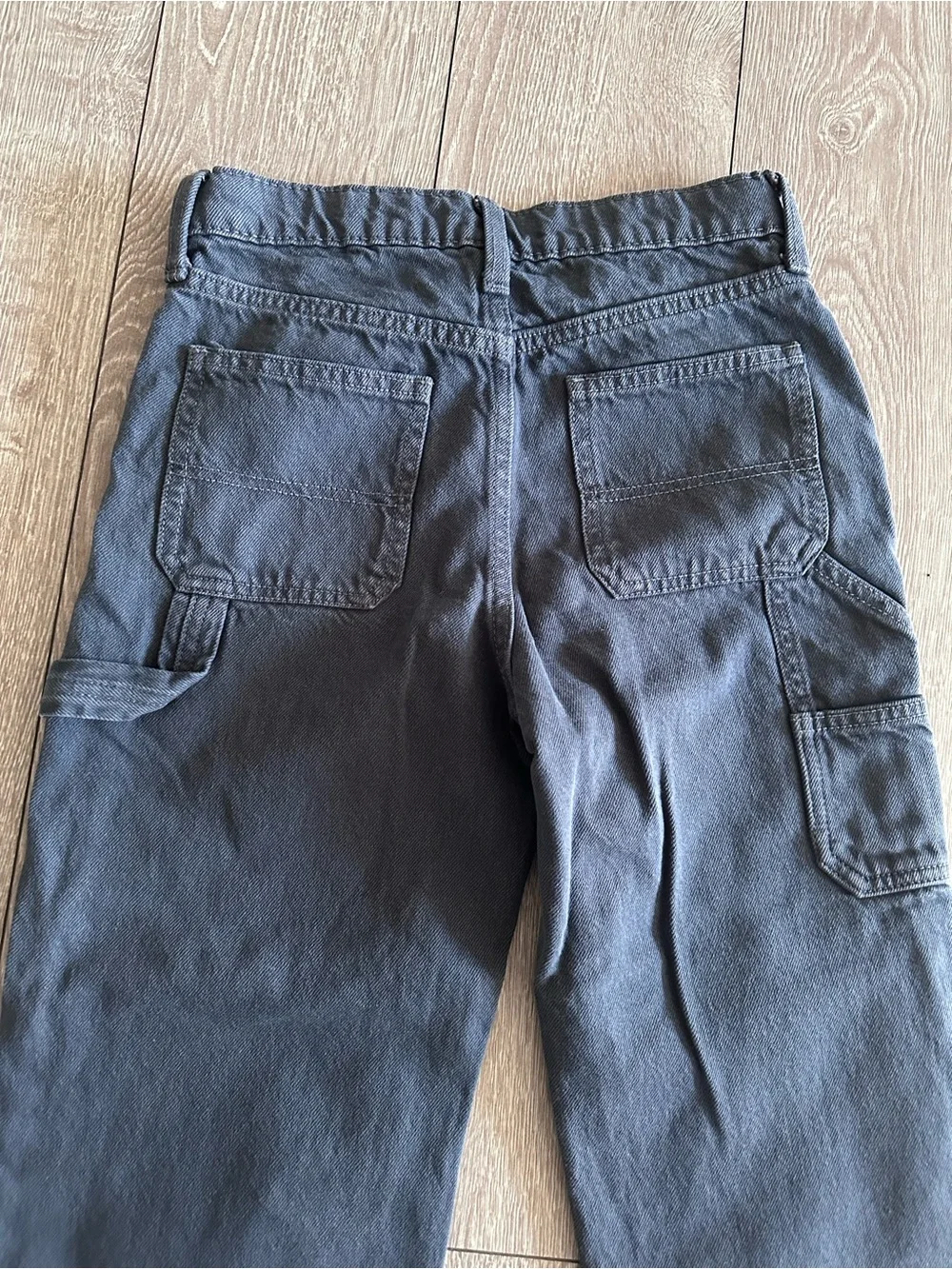 Baggy Cargo Workwear Dark Gray Kids Carpenter Jeans